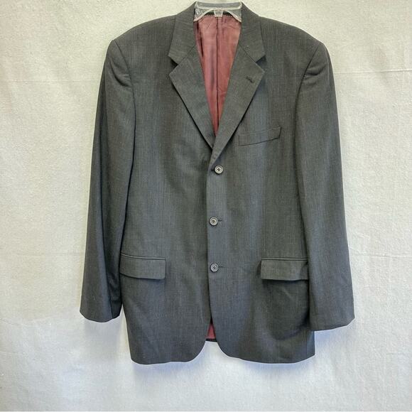 Ted Baker Endurance Wool 3 button gray suit jacket blazer size 42L - Picture 1 of 12